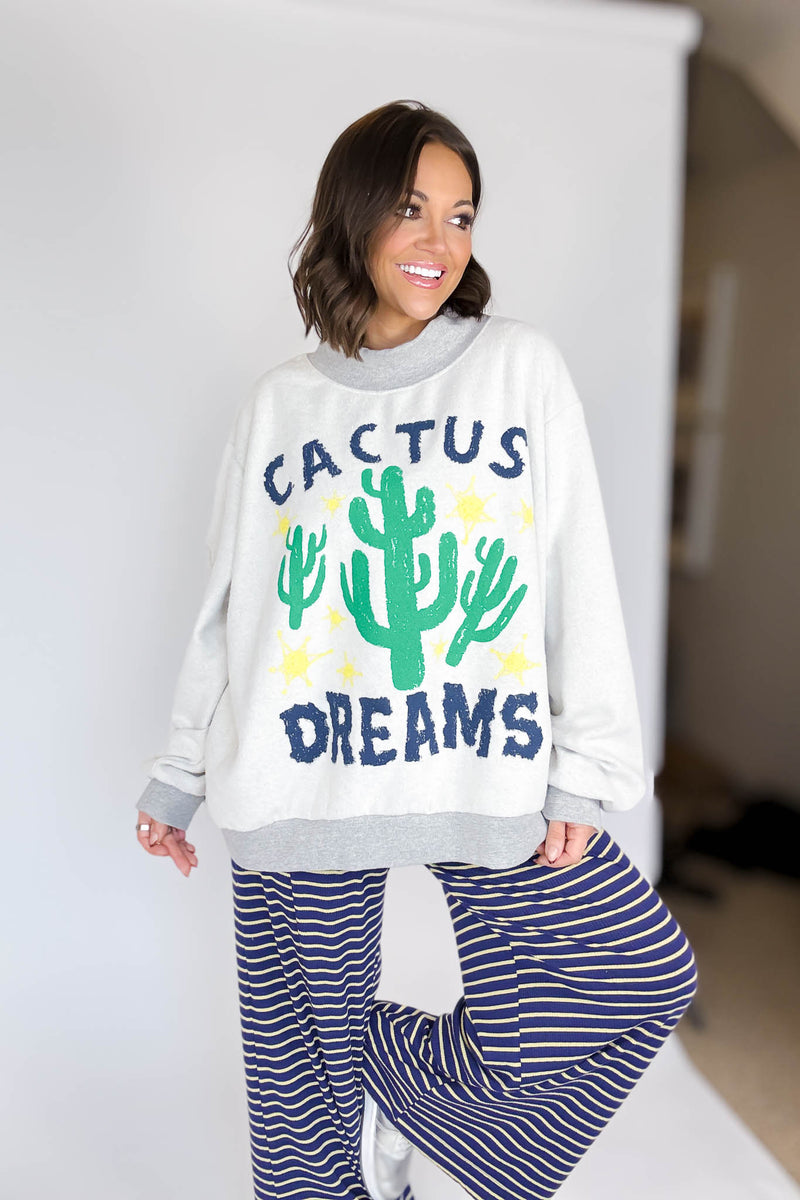 Bucketlist 'Cactus, Dreams' Graphic Reversible Sweatshirt