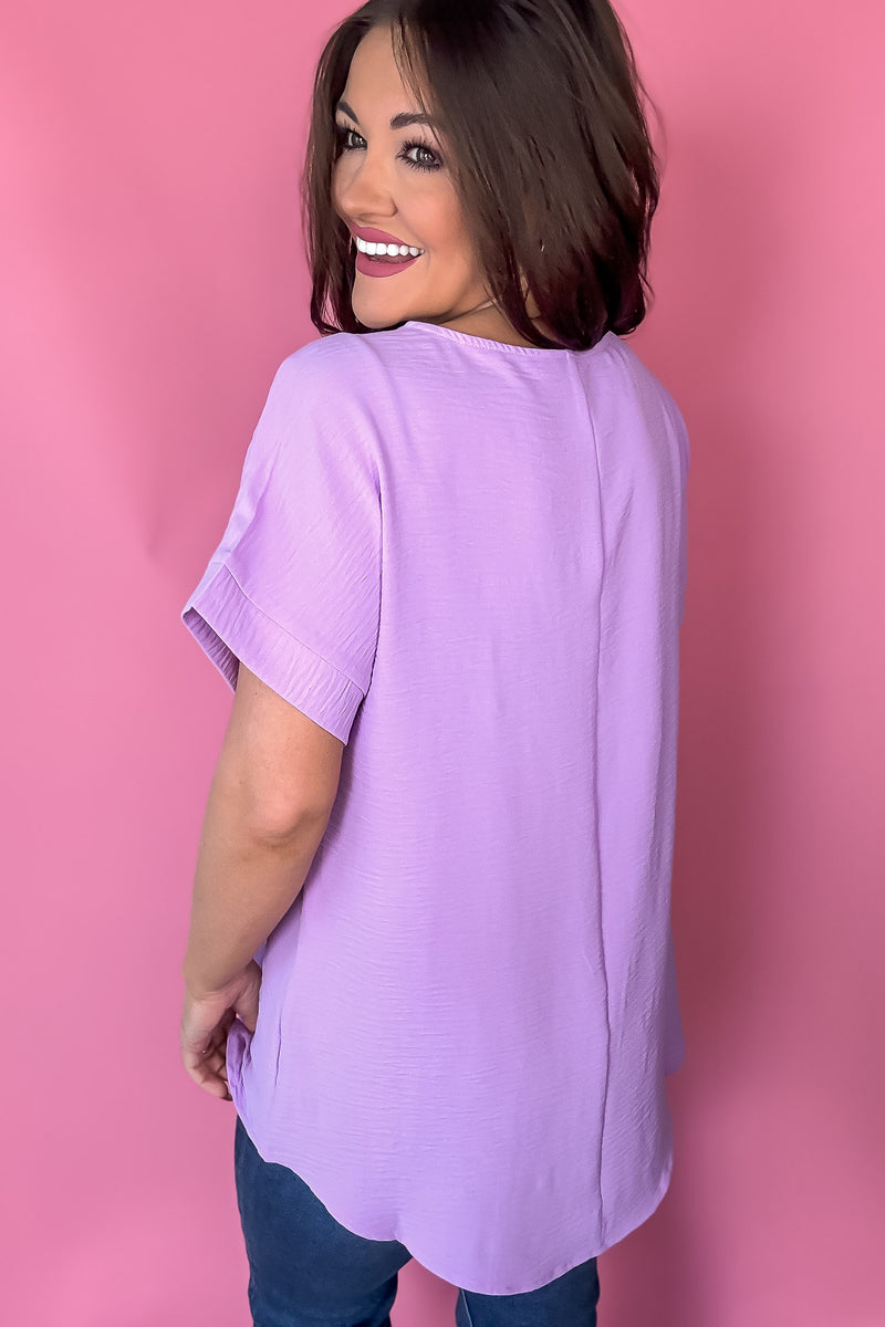 Expecting Fun Bright Lavender Top