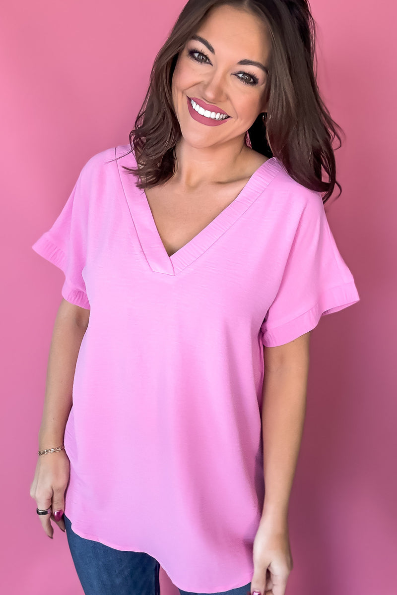 Expecting Fun Candy Pink Top