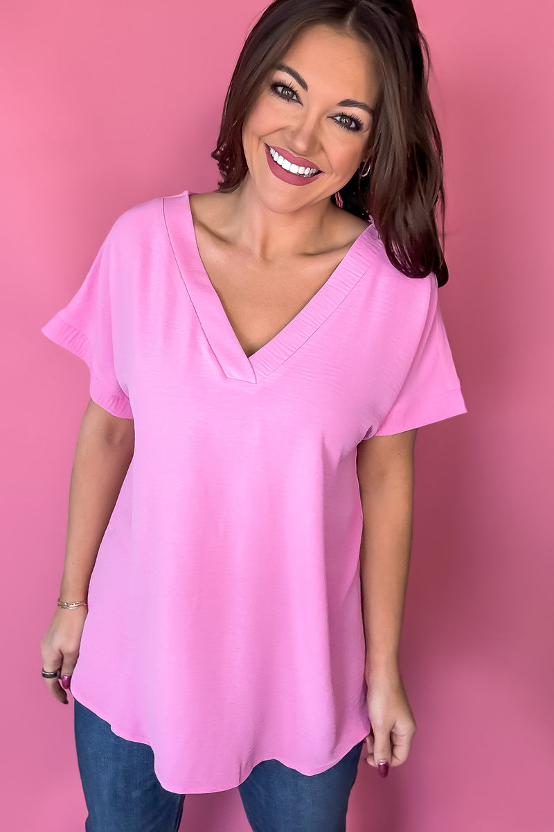 Expecting Fun Candy Pink Top