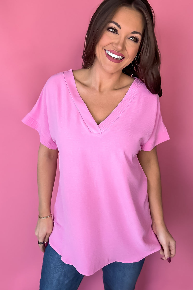 Expecting Fun Candy Pink Top