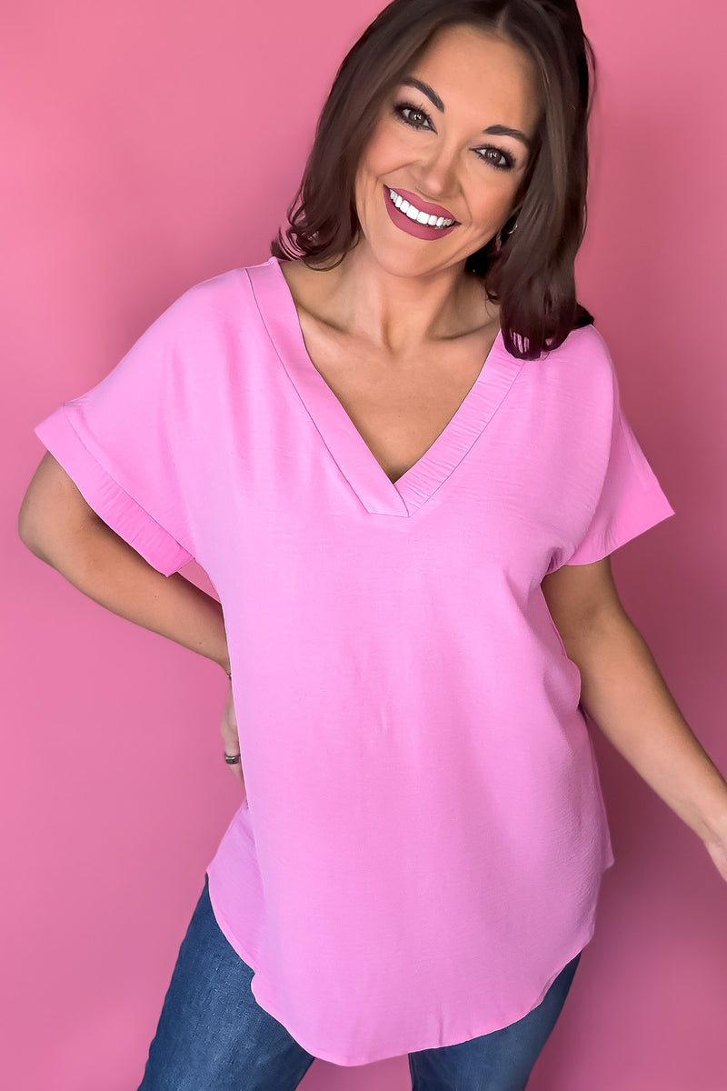 Expecting Fun Candy Pink Top