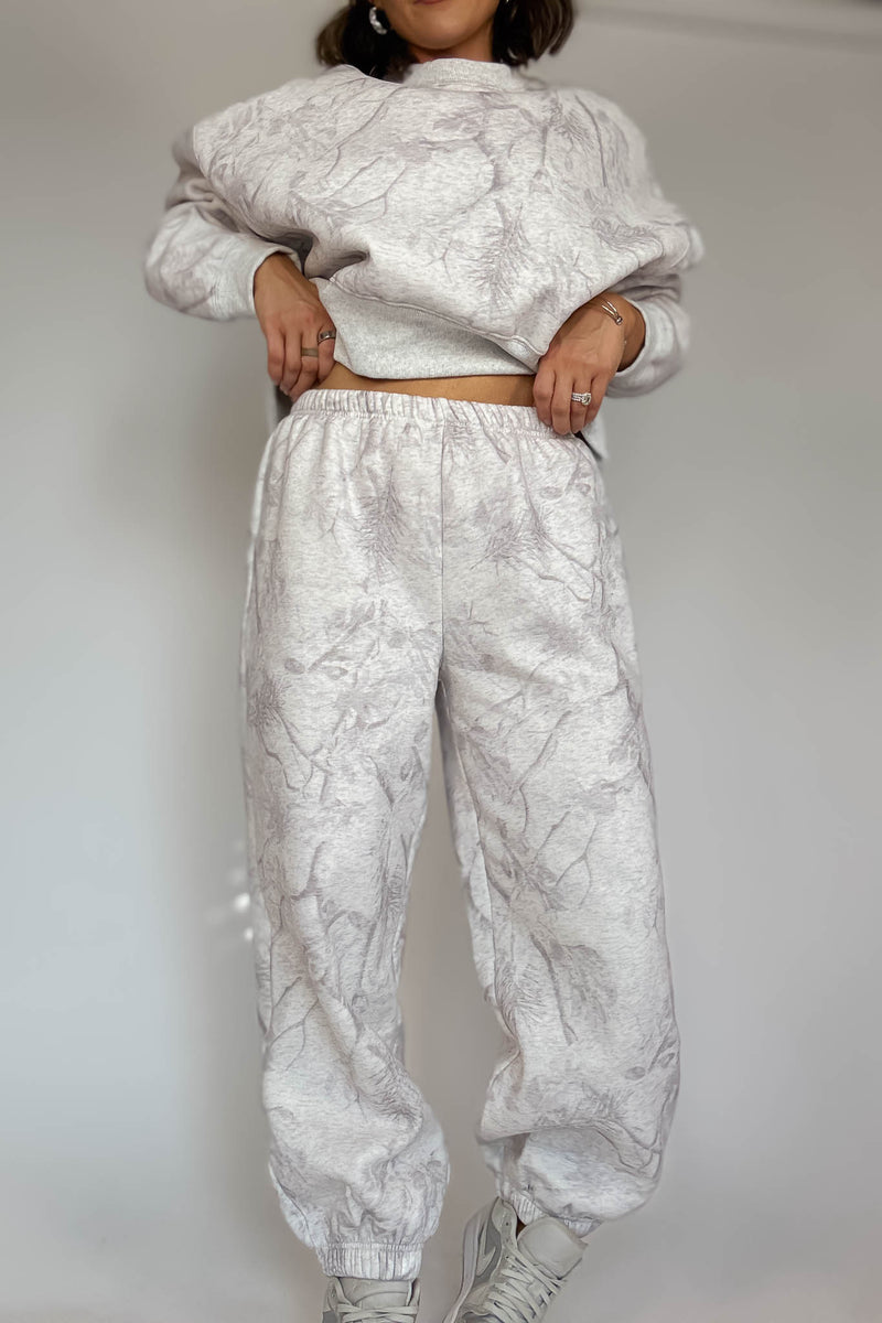 TCEC Grey Camouflage Print Jogger Sweatpants