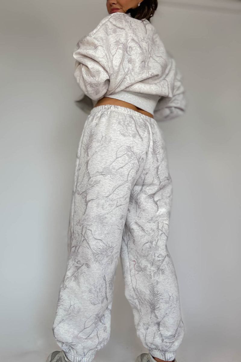 TCEC Grey Camouflage Print Jogger Sweatpants