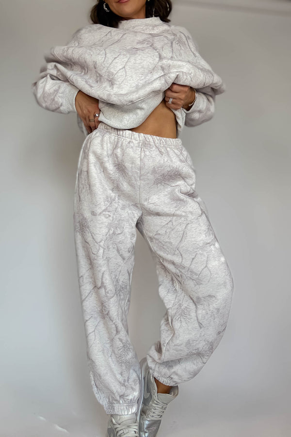 TCEC Grey Camouflage Print Jogger Sweatpants