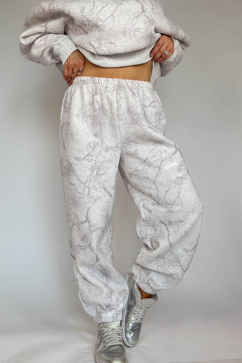 TCEC Grey Camouflage Print Jogger Sweatpants