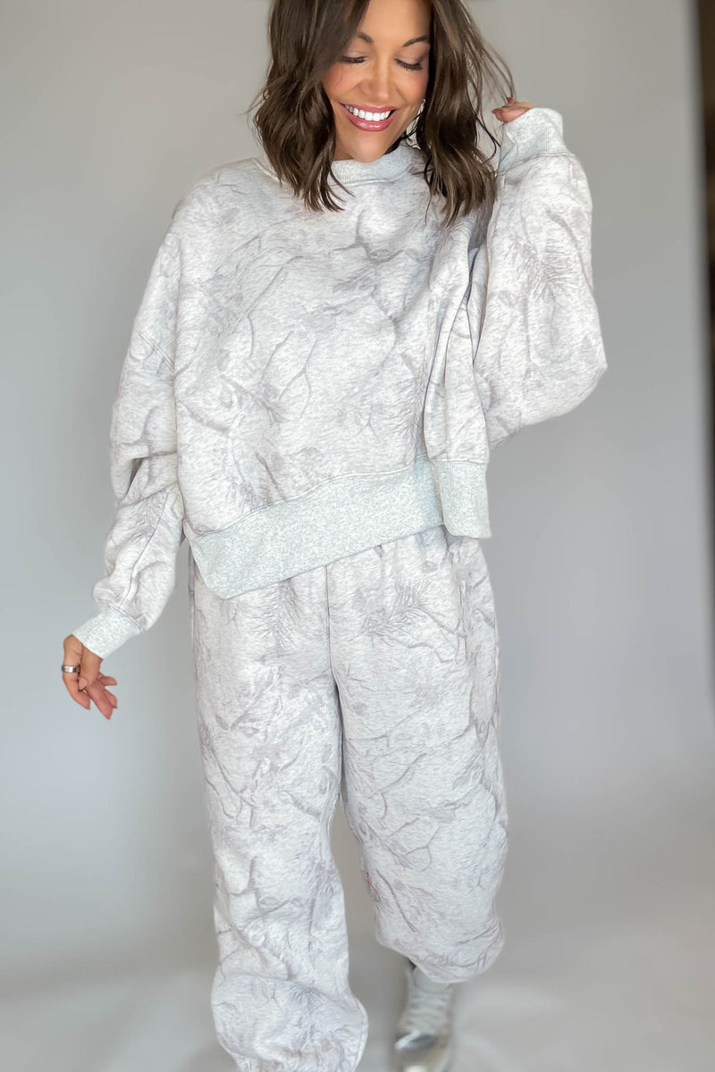 TCEC Grey Camouflage Print Jogger Sweatpants