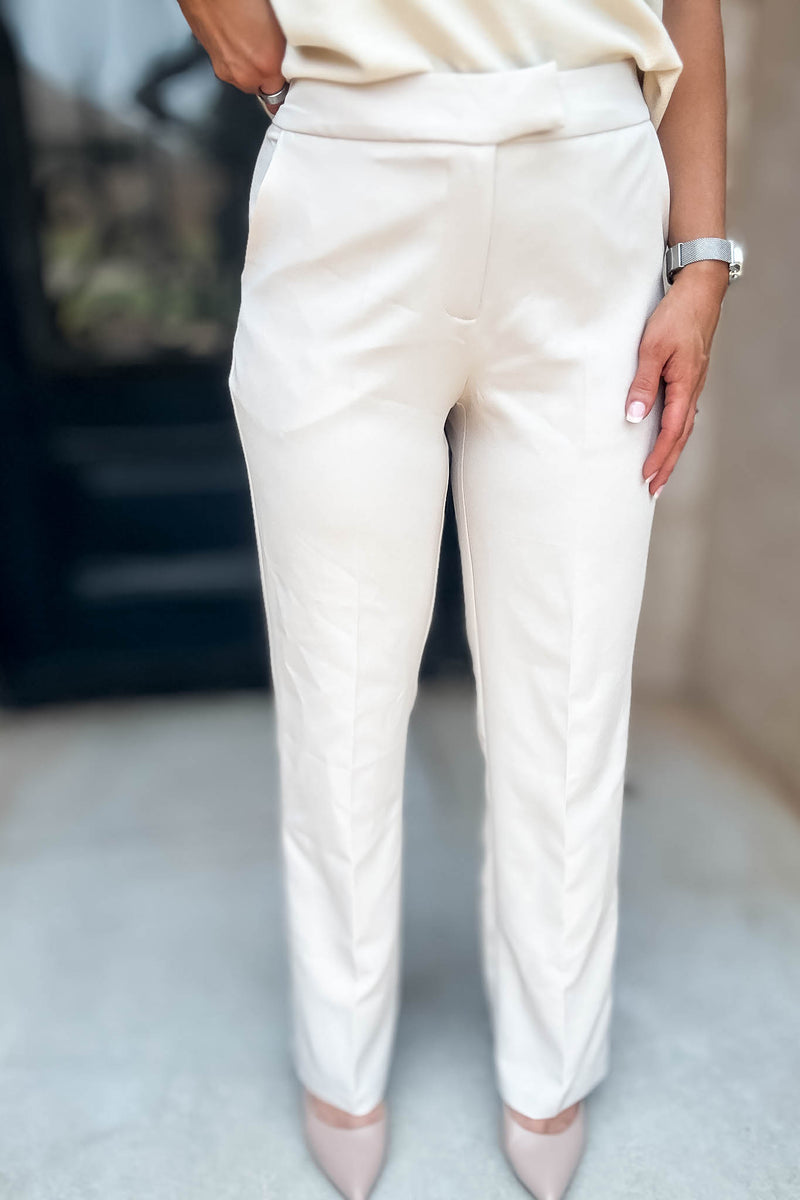 In Her Element Sand Taupe High Waist Long Pants