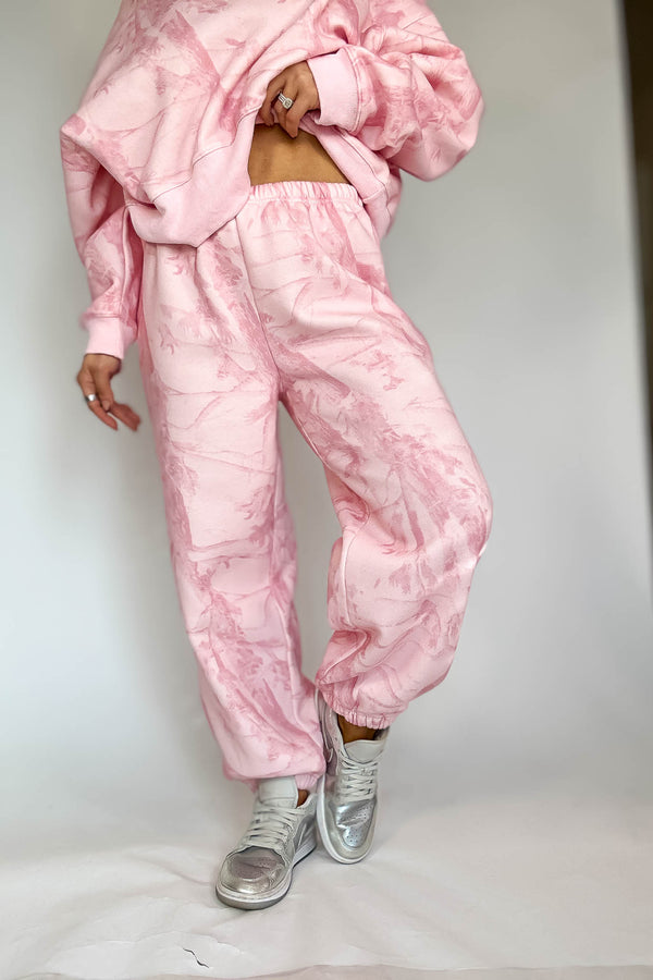 TCEC Pink Camouflage Print Jogger Sweatpants