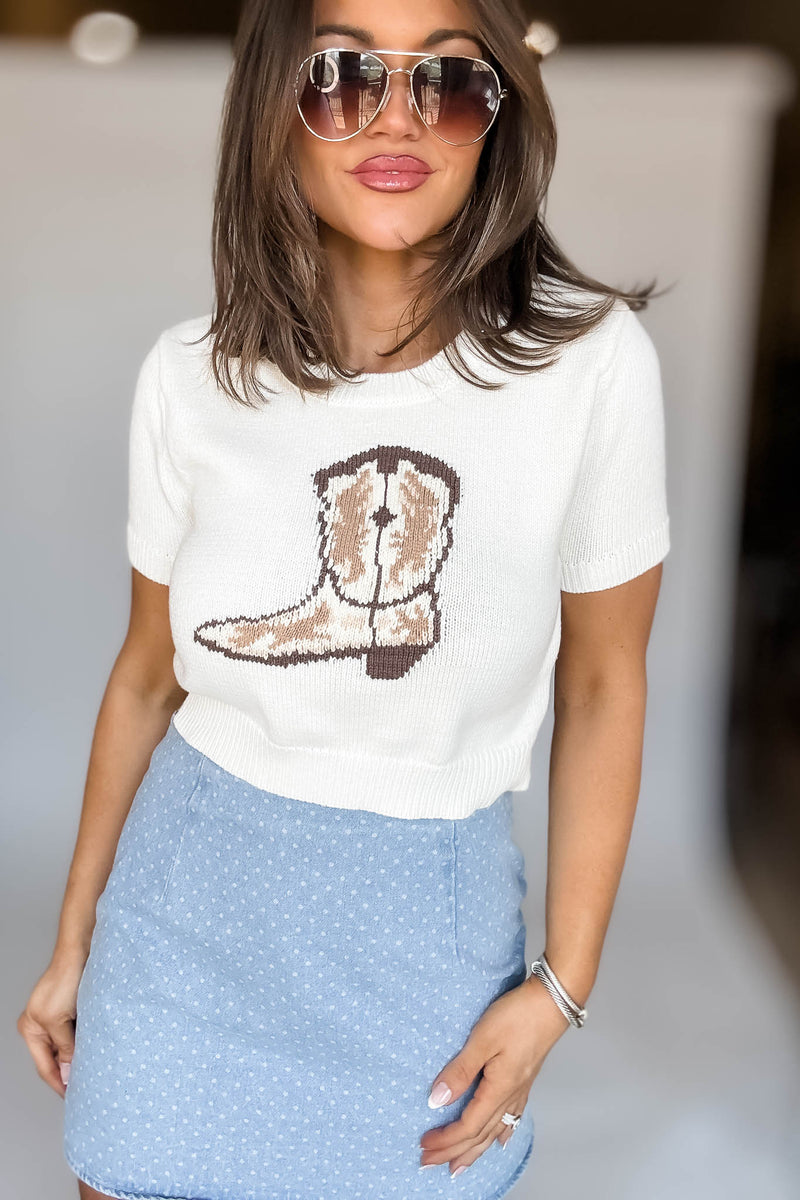 Boot Sweater Top
