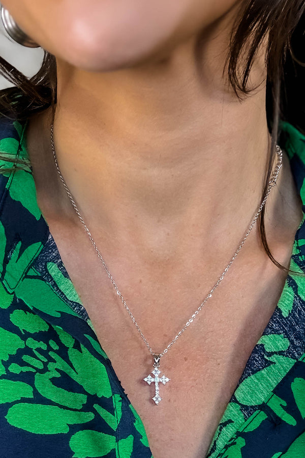 Silver Secret Box Cross Necklace