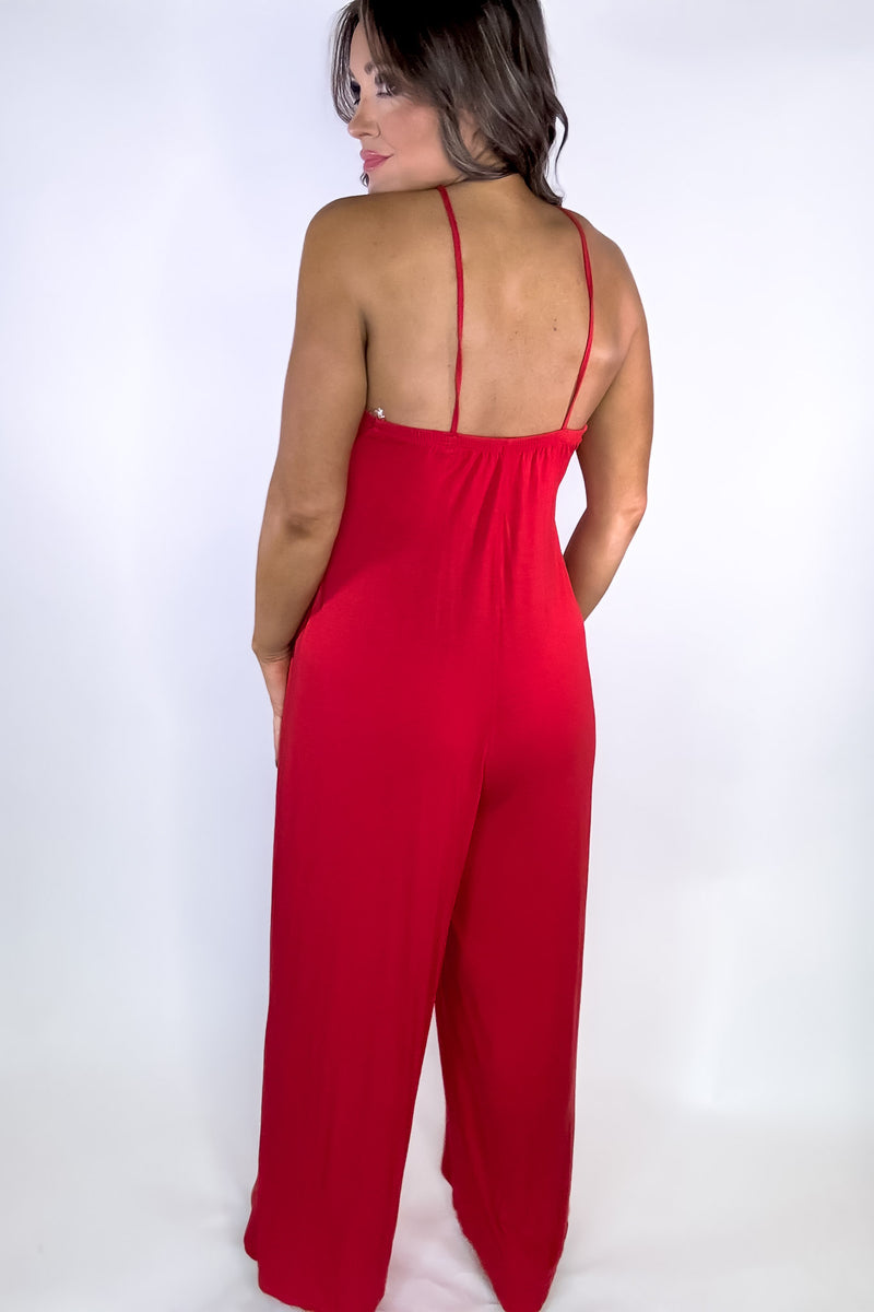 Criss Cross Cherry Jumpsuit