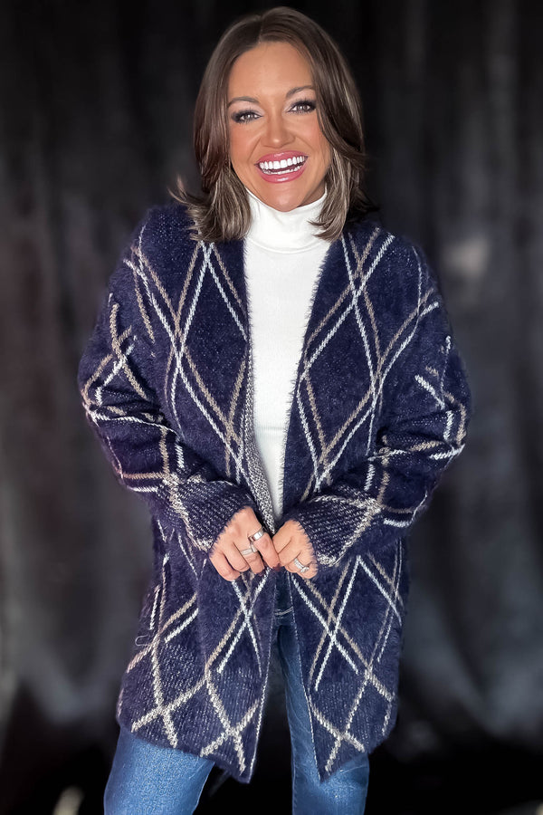 Wrap Me Up Navy Cardigan