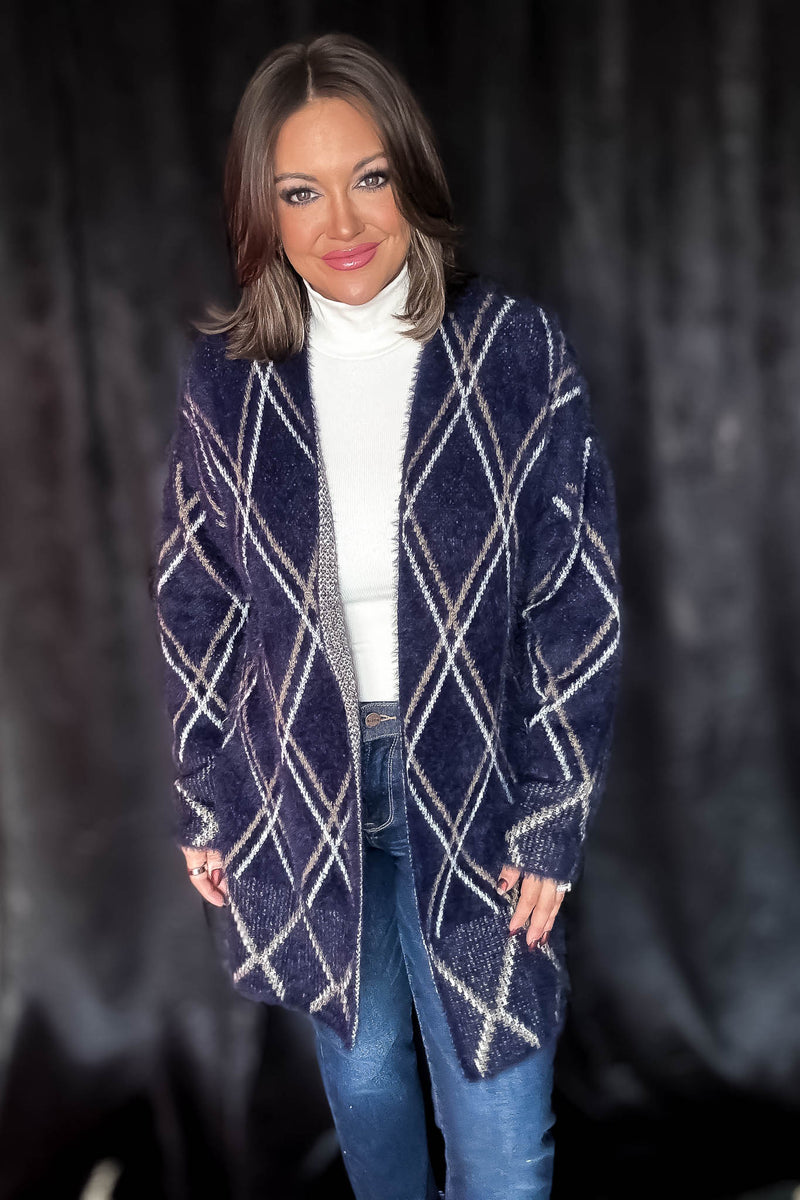 Wrap Me Up Navy Cardigan
