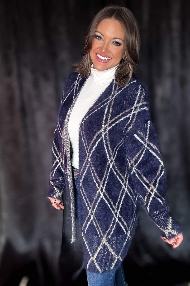 Wrap Me Up Navy Cardigan