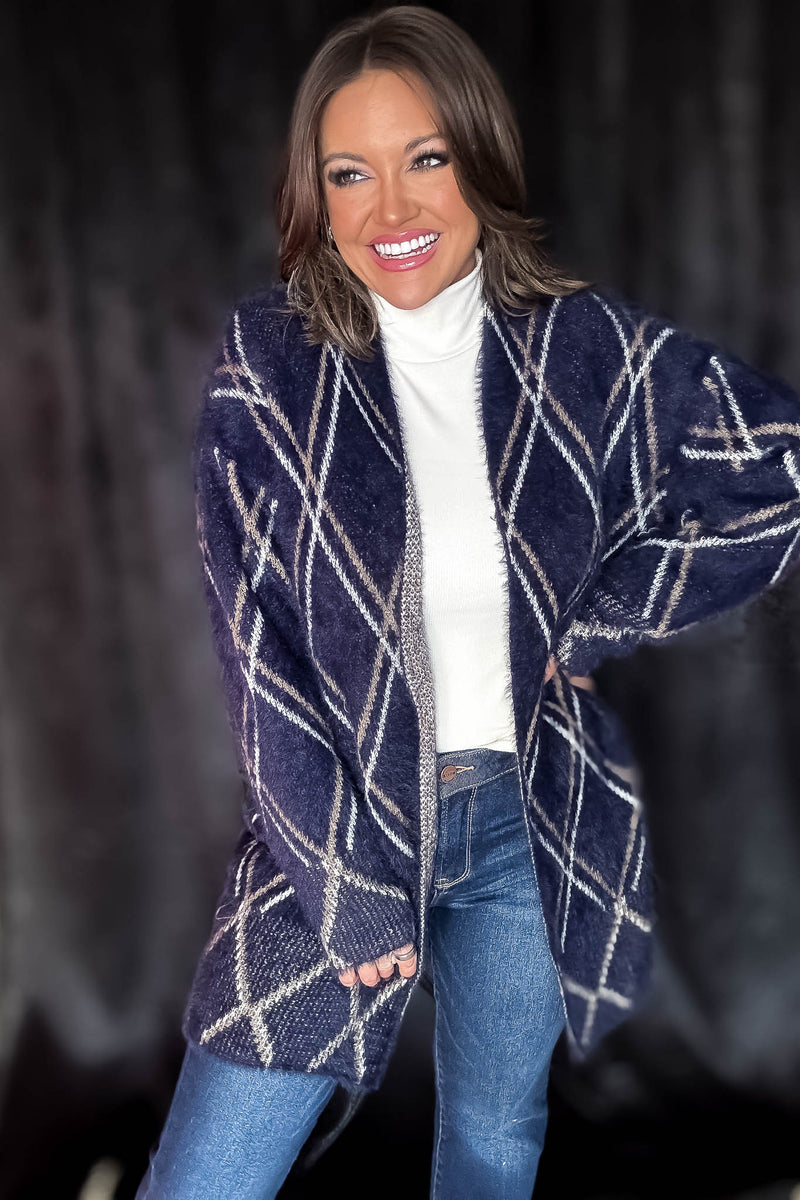Wrap Me Up Navy Cardigan