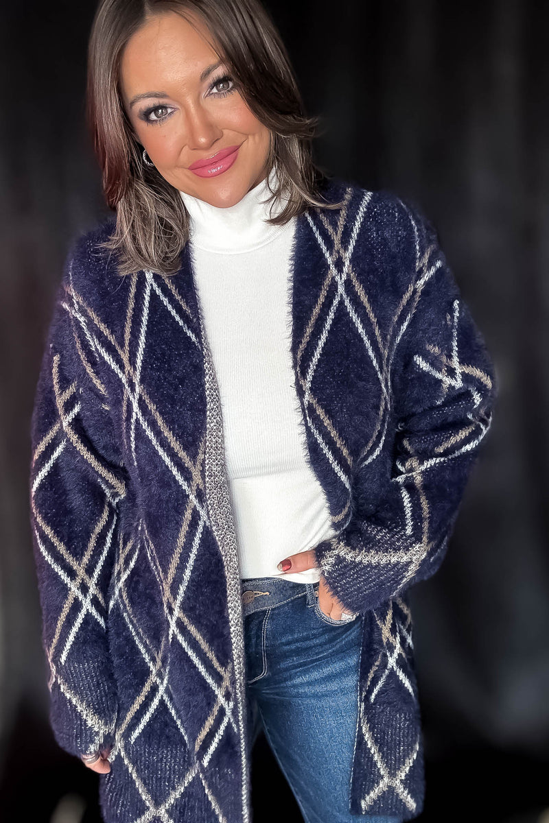 Wrap Me Up Navy Cardigan