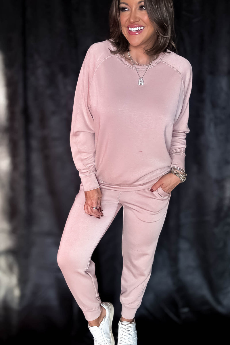 Elevated Rose Crew Neck Pullover