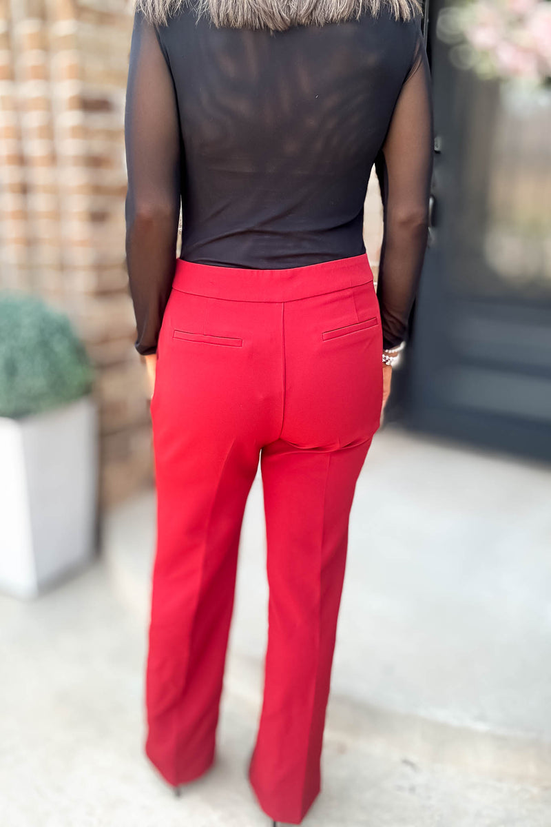 In Her Element Burgundy High Waist Long Pants