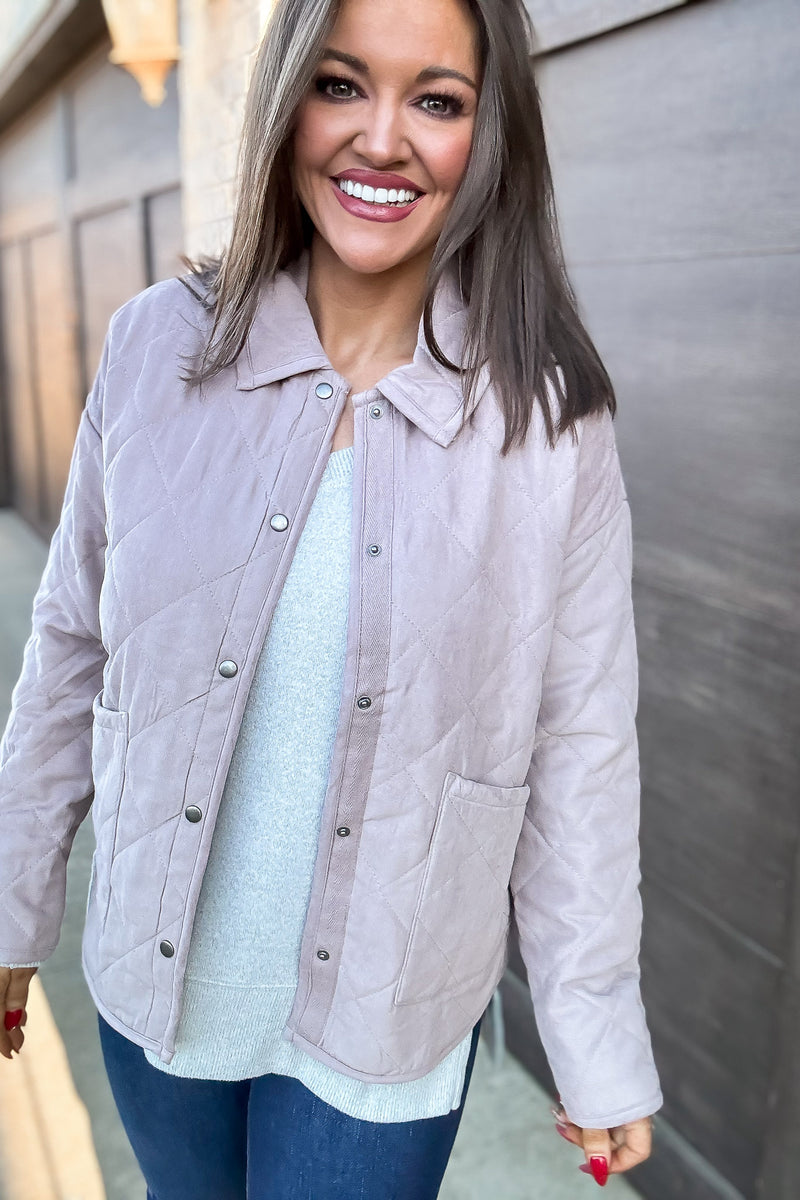 Sand Blush Quilted Jacket