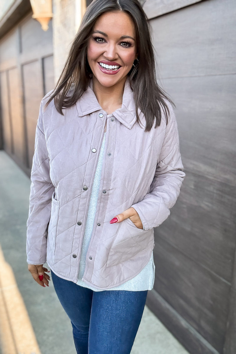 Sand Blush Quilted Jacket