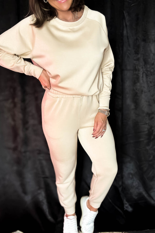 Elevated Natural Contrast Seam Joggers