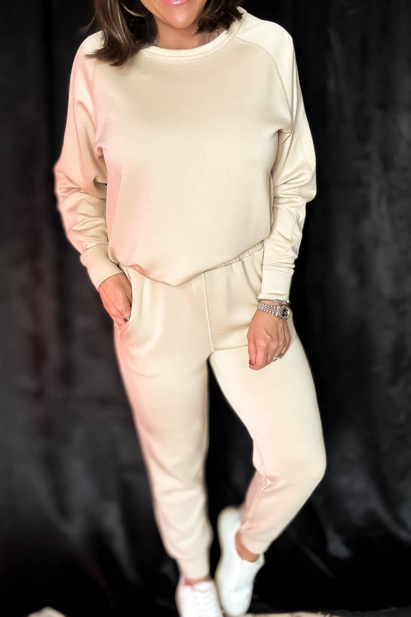 Elevated Natural Contrast Seam Joggers