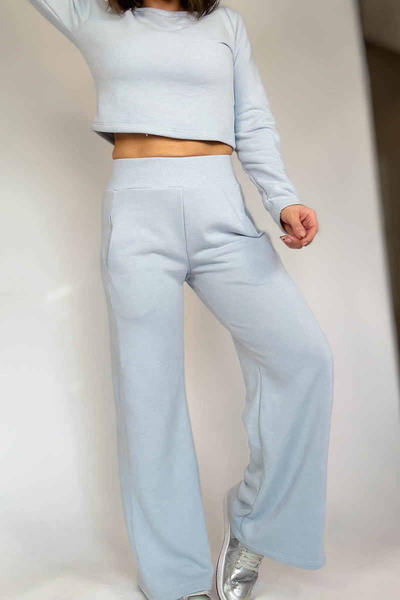 Bucketlist Dusty Blue Solid Pants