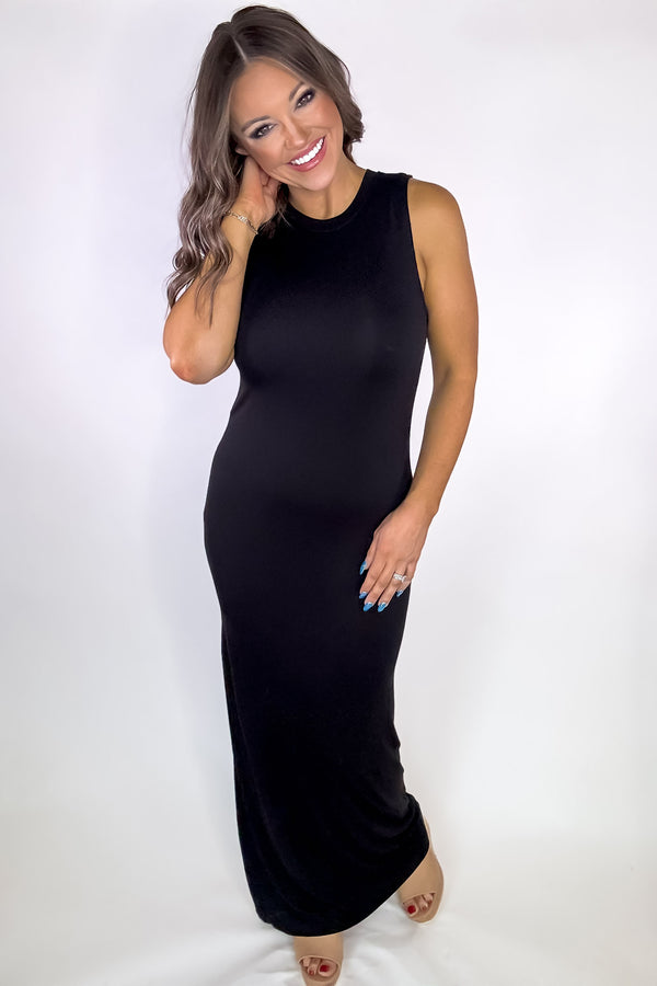 Perfectly Proportioned Black Maxi Dress