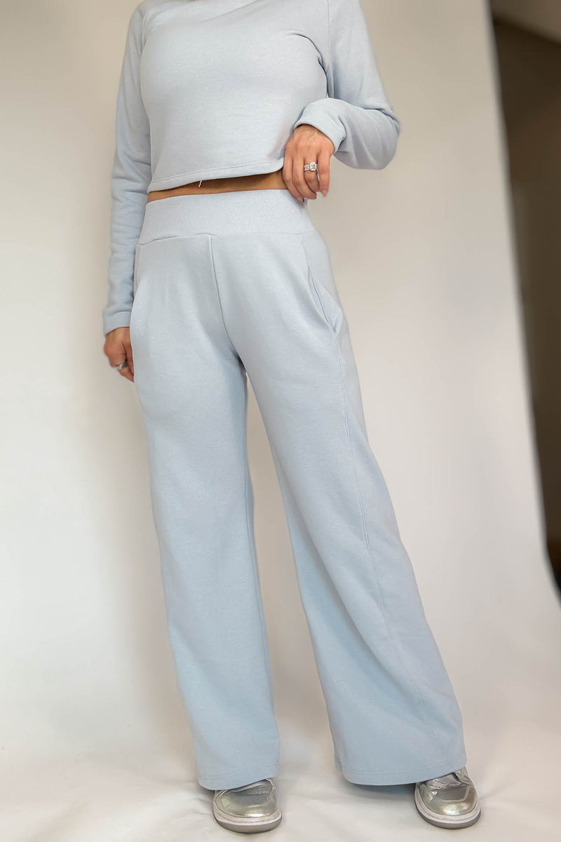 Bucketlist Dusty Blue Solid Pants