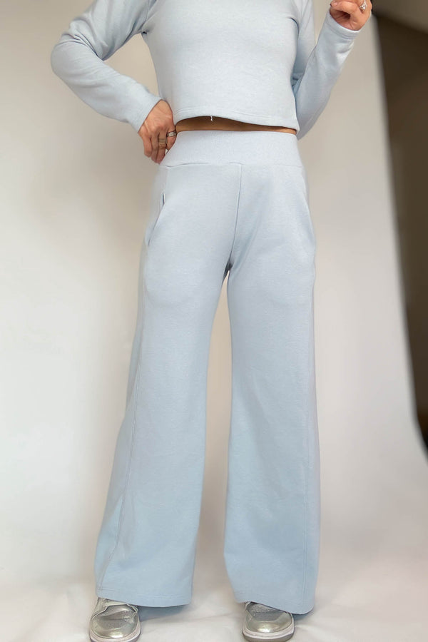 Bucketlist Dusty Blue Solid Pants