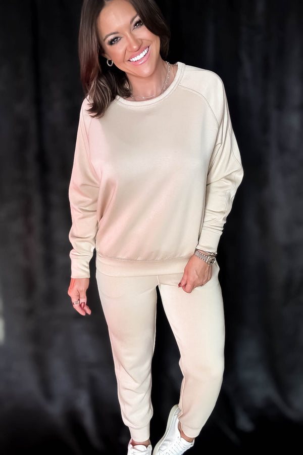 Elevated Natural Crew Neck Pullover