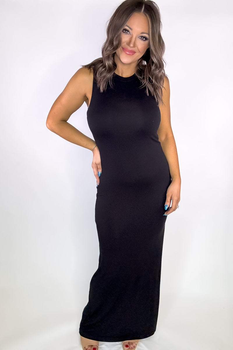 Perfectly Proportioned Black Maxi Dress