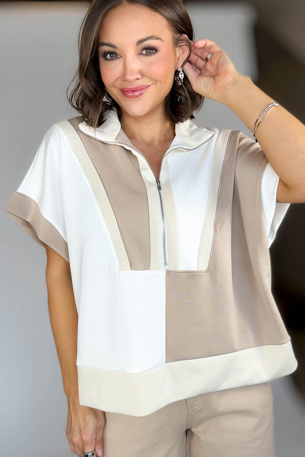 Bucketlist Half Zip Short Sleeves Pullover