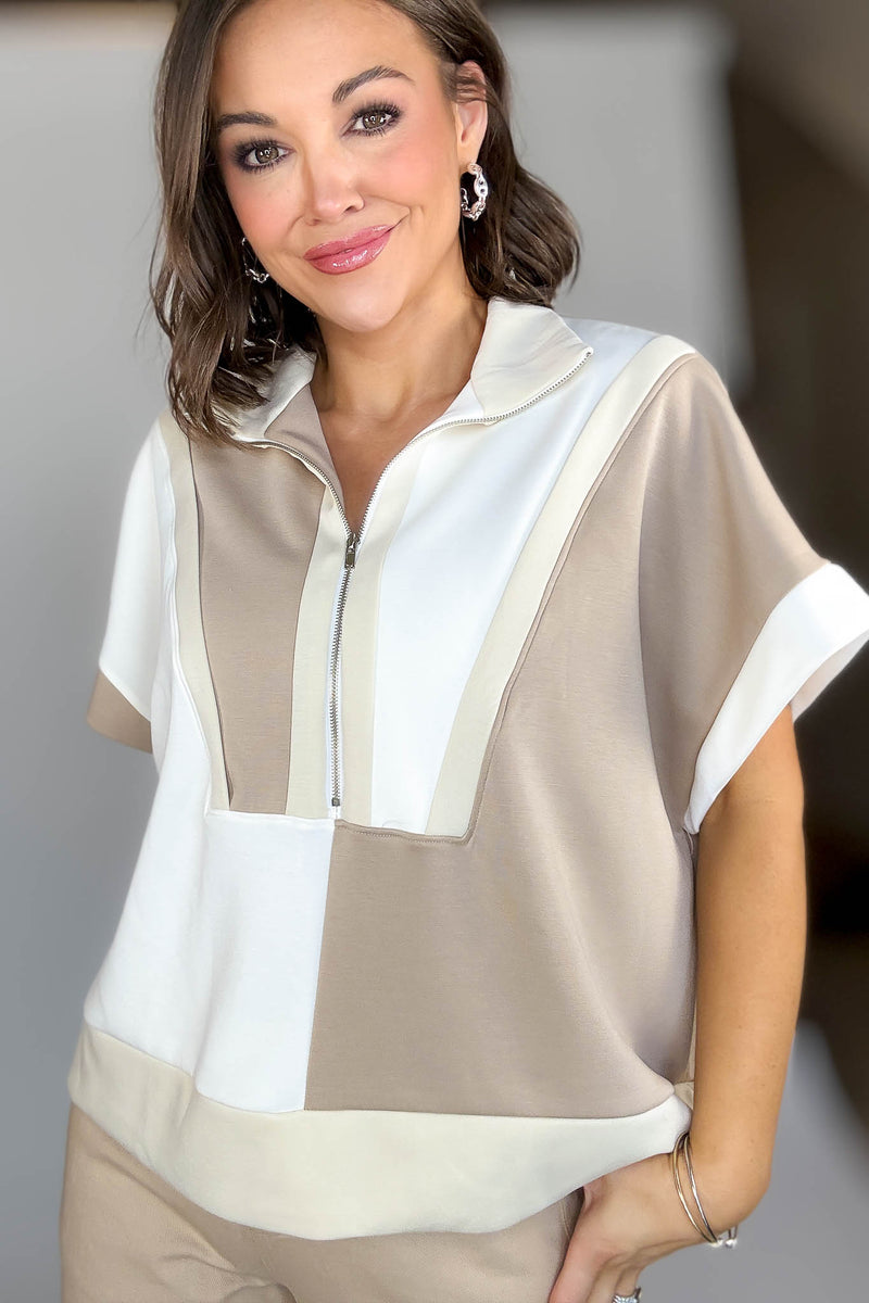 Bucketlist Half Zip Short Sleeves Pullover