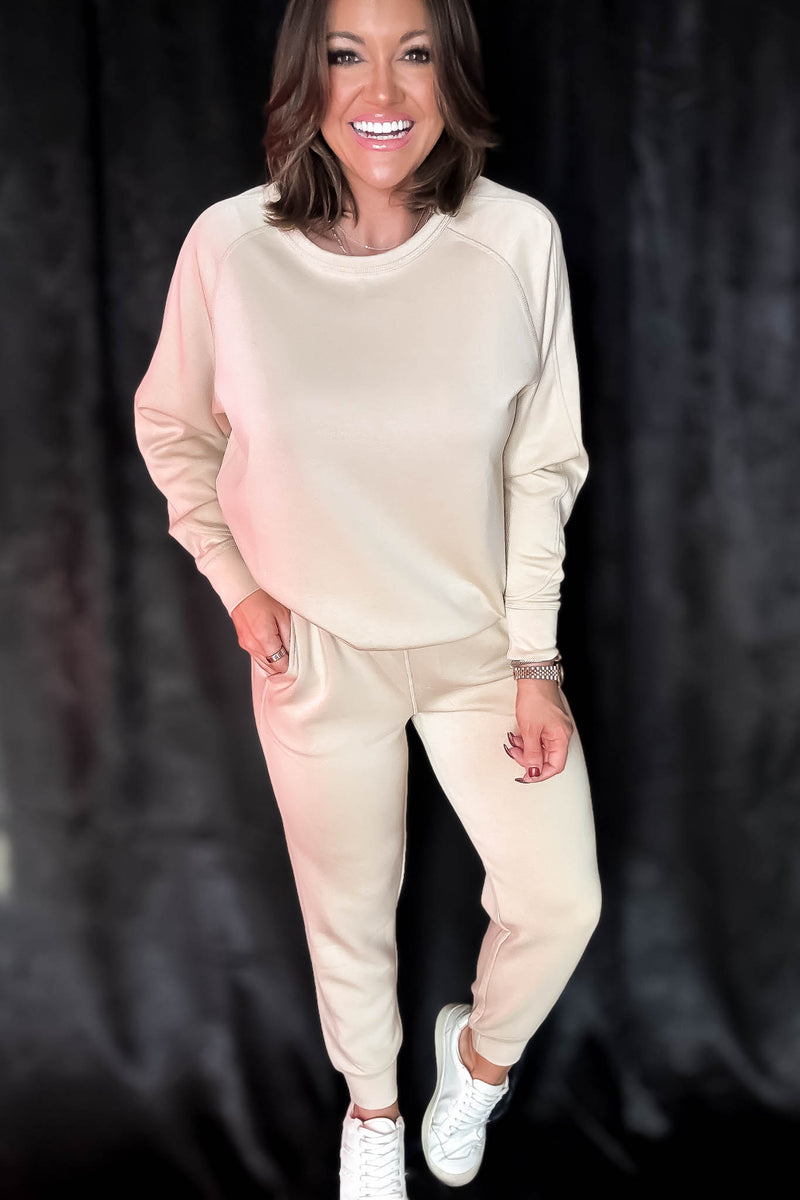 Elevated Natural Contrast Seam Joggers