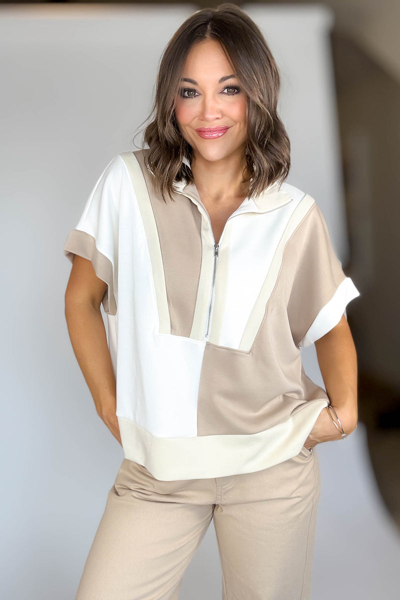 Bucketlist Half Zip Short Sleeves Pullover