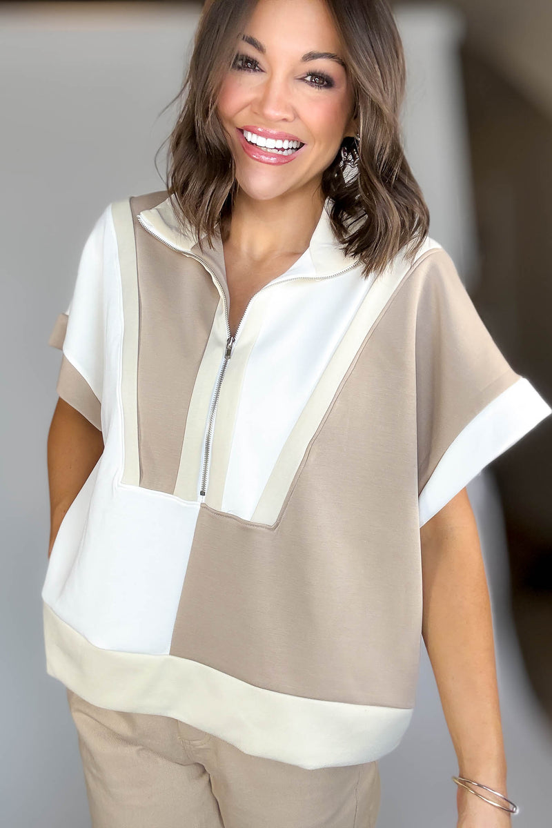 Bucketlist Half Zip Short Sleeves Pullover