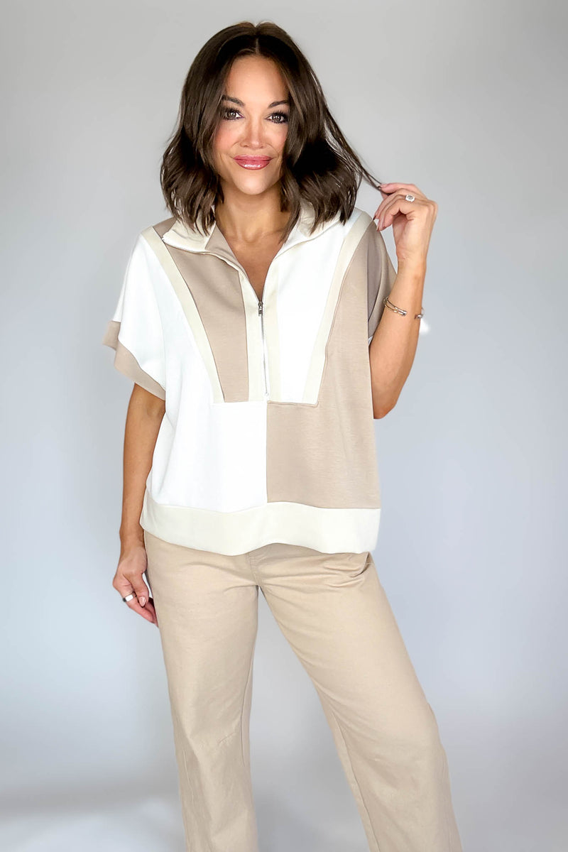 Bucketlist Half Zip Short Sleeves Pullover