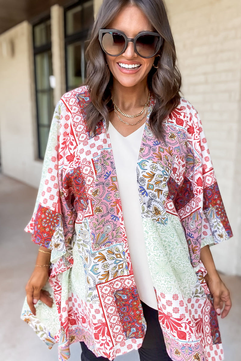 Paint Your Dreams Multi Print Kimono