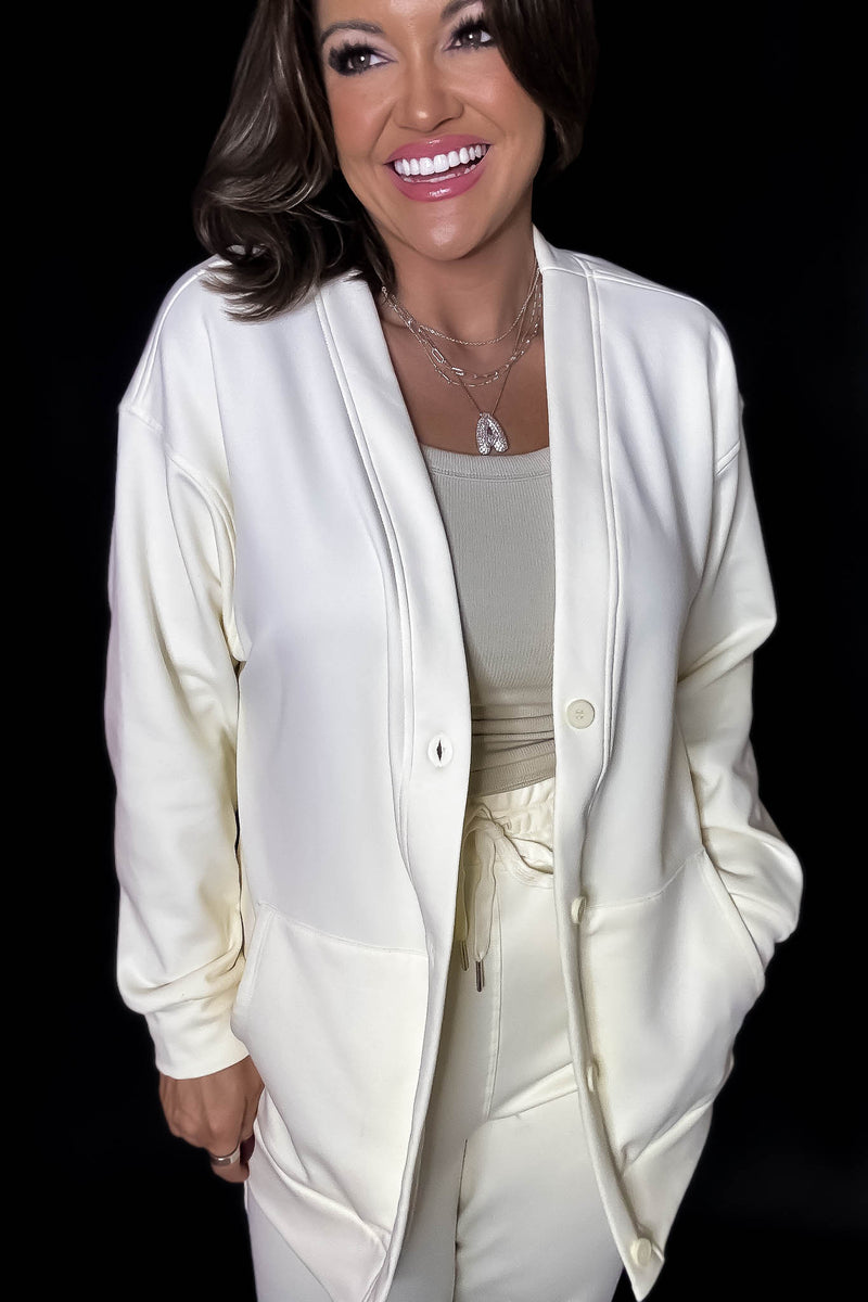 Elevated Bone Button Down Cardigan