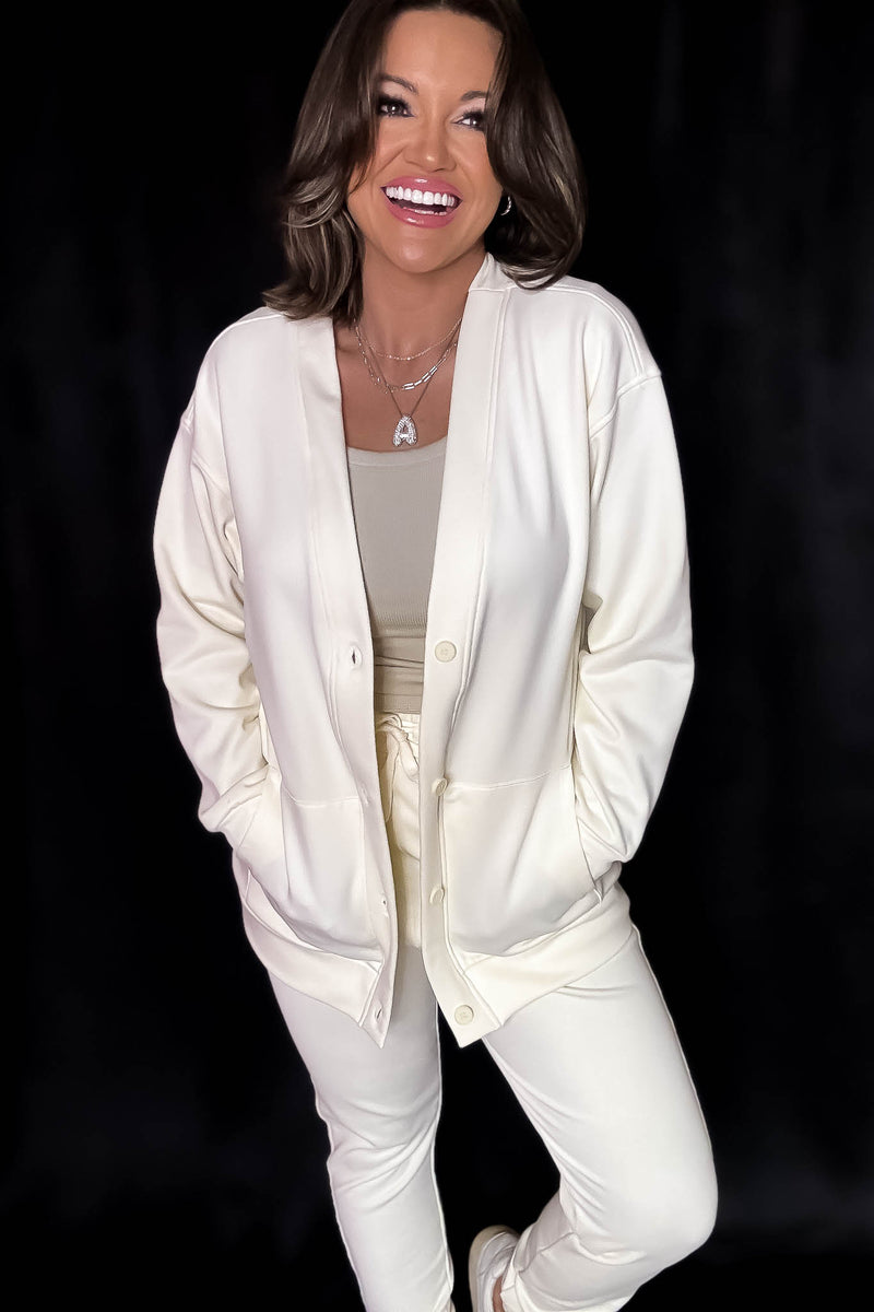 Elevated Bone Button Down Cardigan