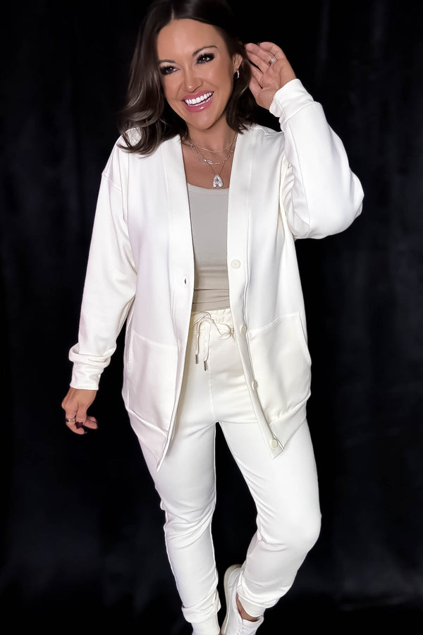 Elevated Bone Button Down Cardigan