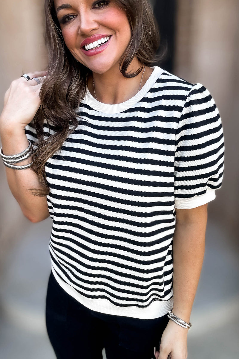 Stripe Sweater Top