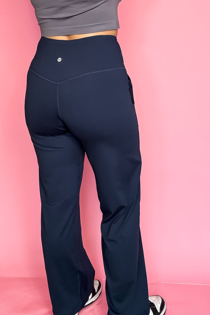 Wide Leg Navy Aligned Activewear Yoga Pants