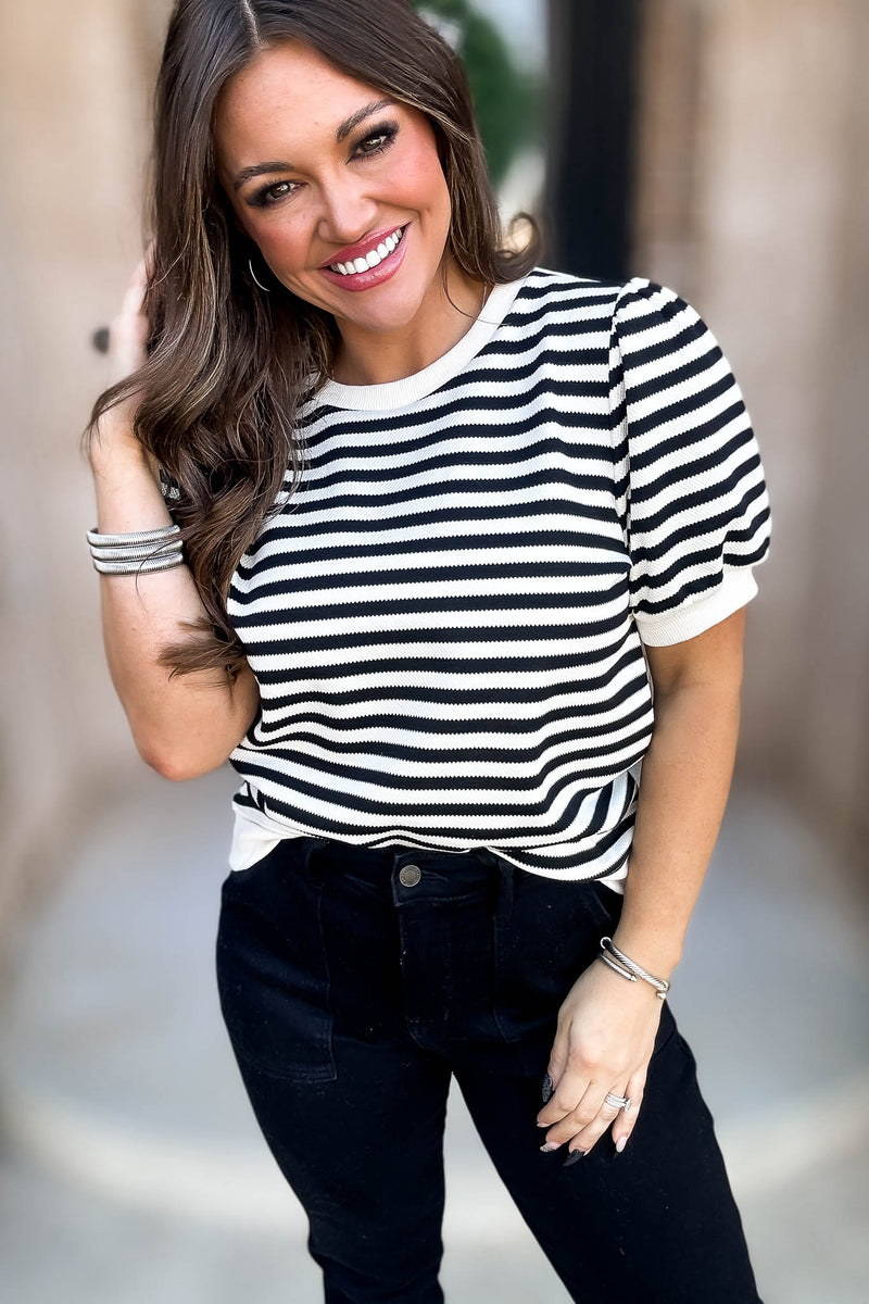 Stripe Sweater Top