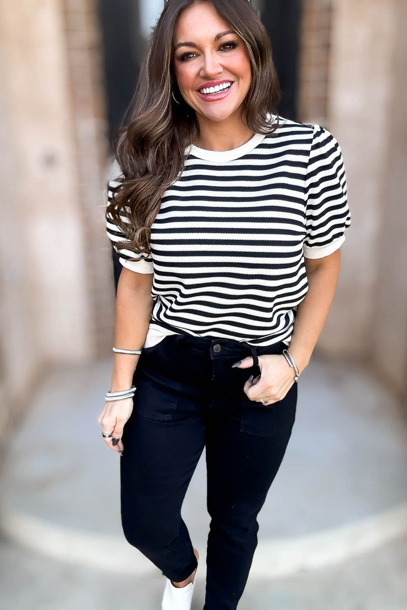 Stripe Sweater Top