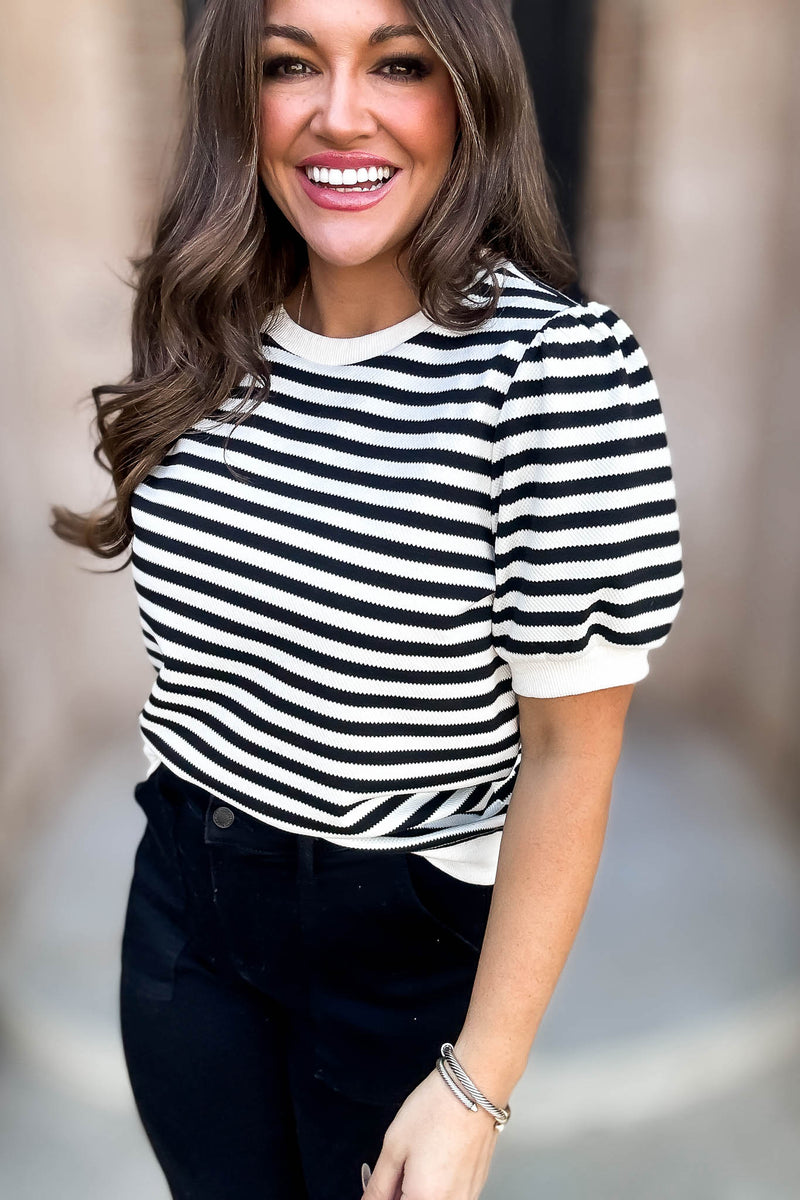Stripe Sweater Top