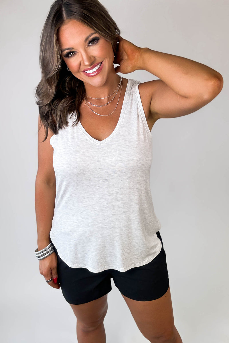Call Me Yours Heather Gray Super Soft Tank Top