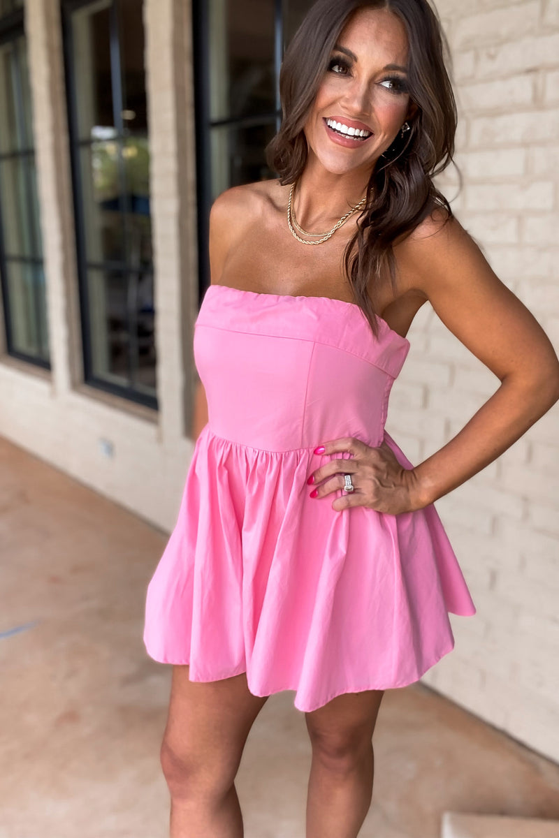 What A Girl Wants Pink Romper